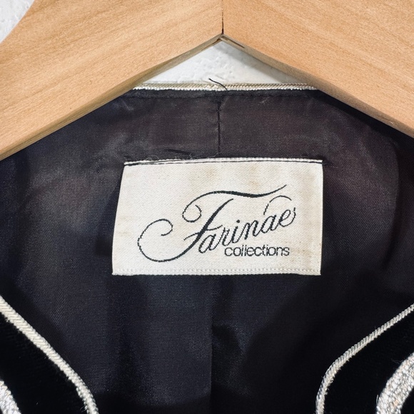 Vintage Farinae Collections Velvet Embroidered & Rhinestone Evening Jacket - Picture 5 of 13